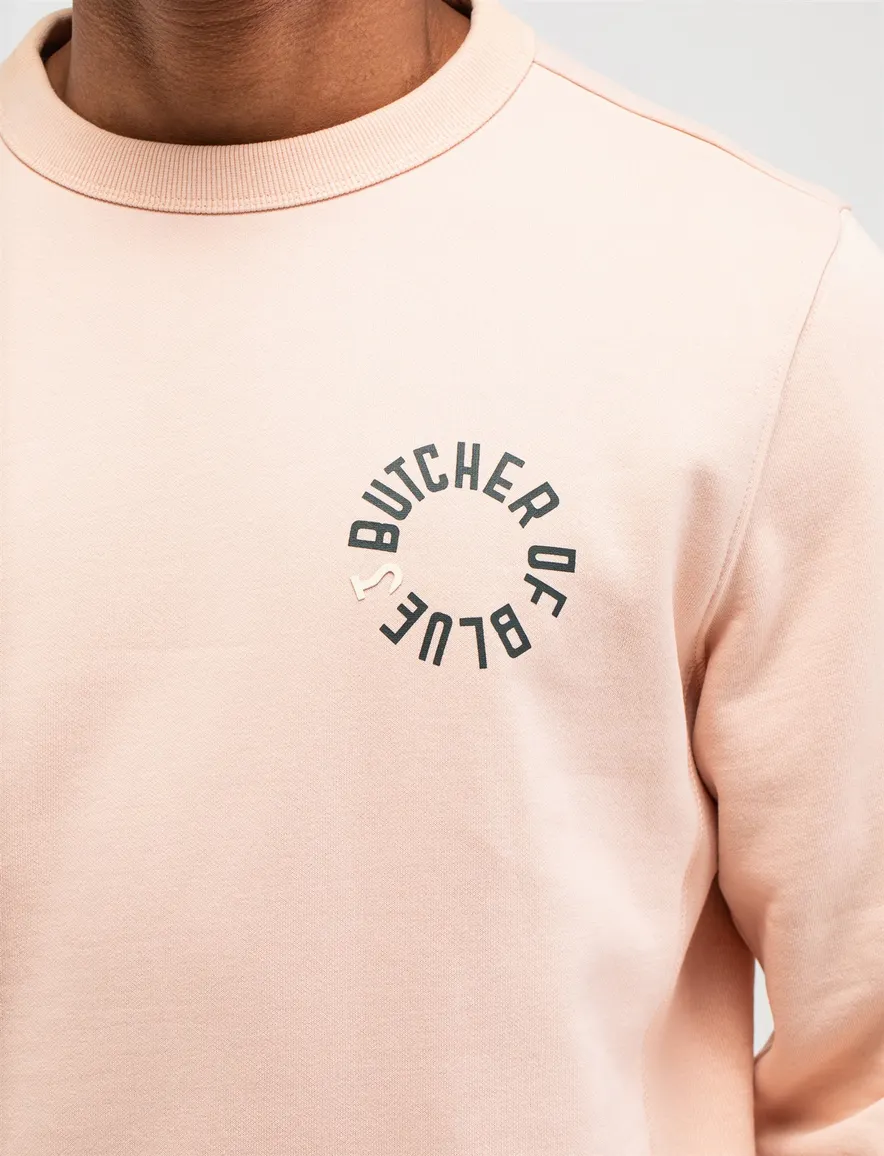 Butcher of Blue sweater kleur roze met print