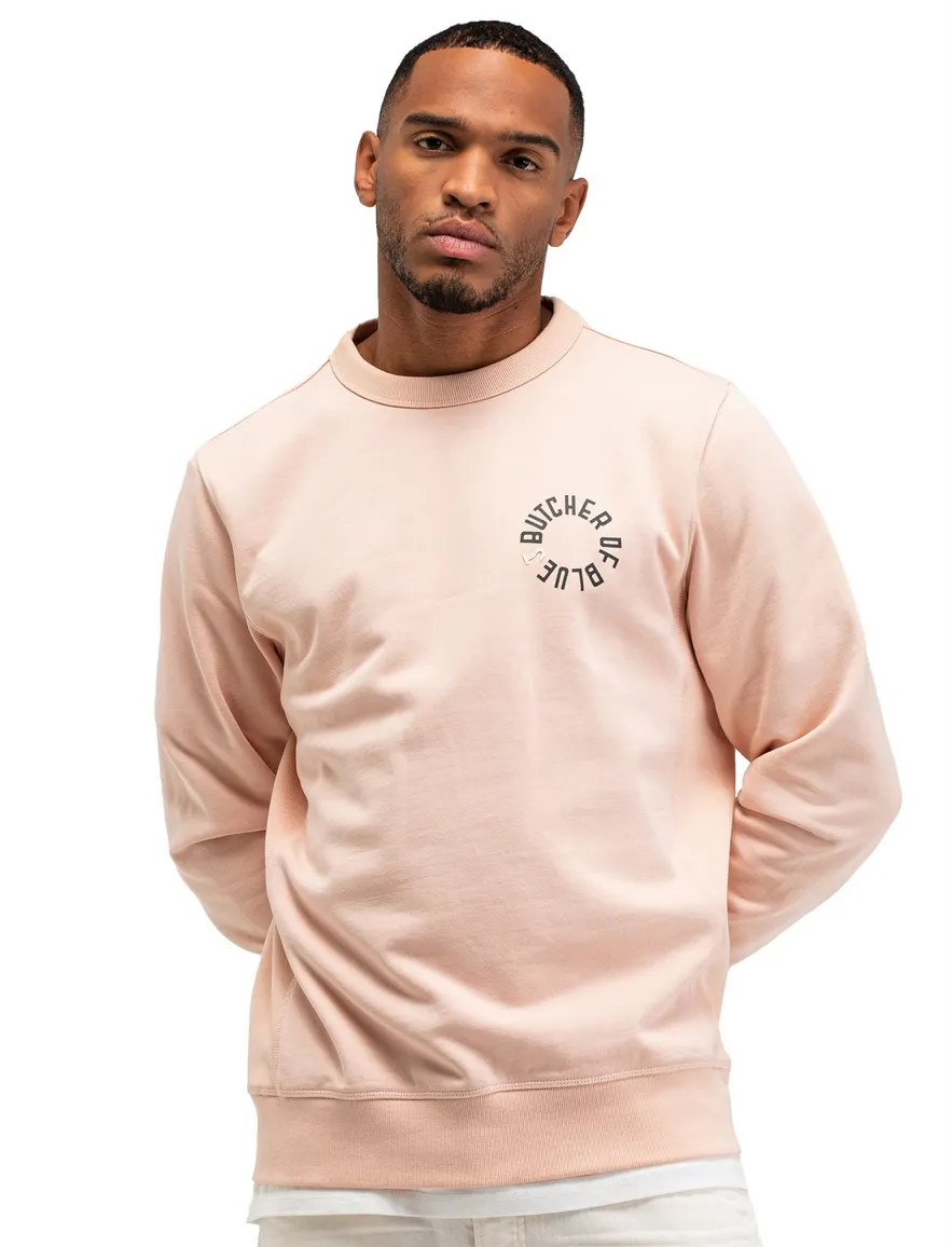 Butcher of Blue sweater kleur roze met print
