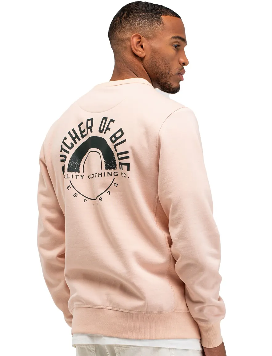 Butcher of Blue sweater kleur roze met print