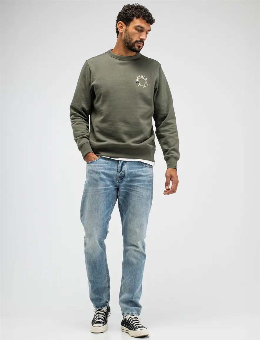 Butcher of Blue sweater donkergroen met print