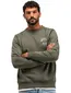 Butcher of Blue sweater donkergroen met print