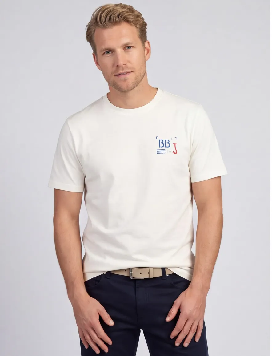 T-shirt Butcher of Blue creme wit