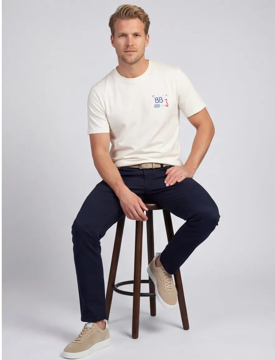 T-shirt Butcher of Blue creme wit