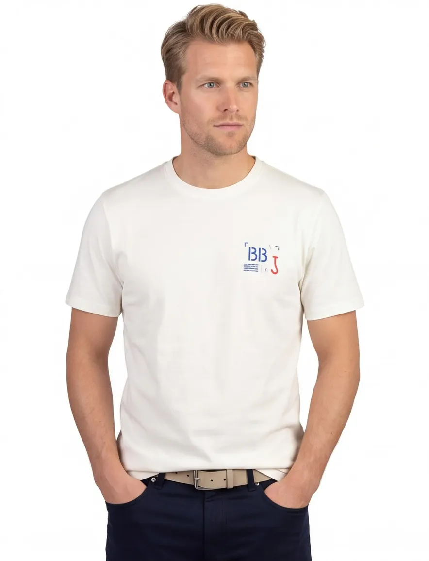 T-shirt Butcher of Blue creme wit