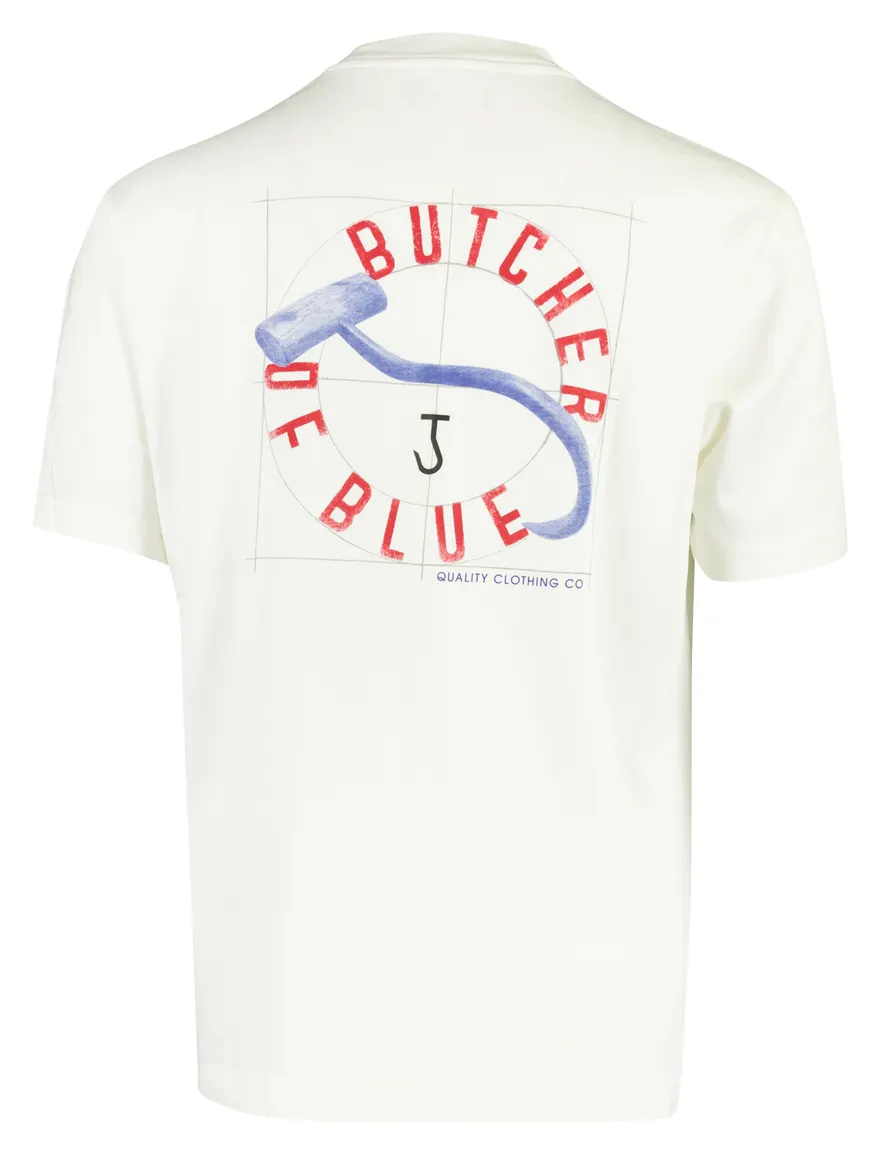 T-shirt Butcher of Blue creme wit