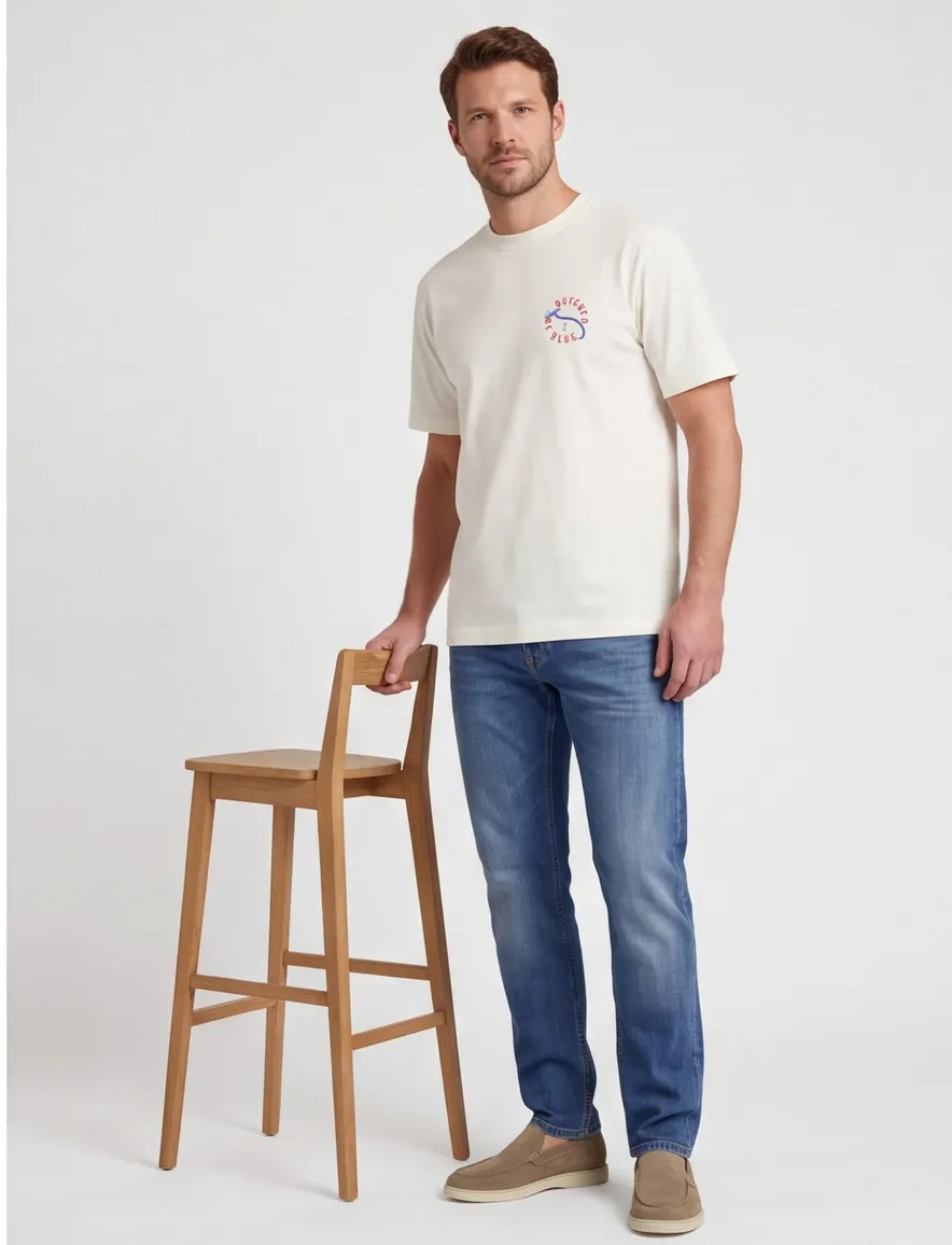 T-shirt Butcher of Blue creme wit