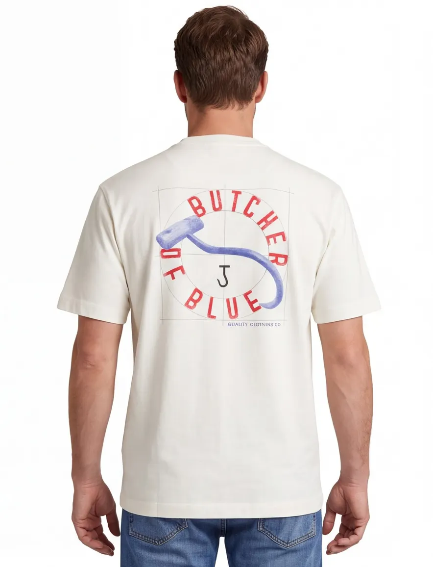 T-shirt Butcher of Blue creme wit
