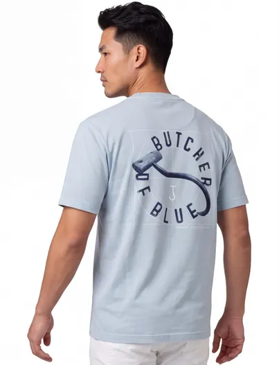 Butcher of Blue T-shirt ronde hals Butcher of Blue blauw