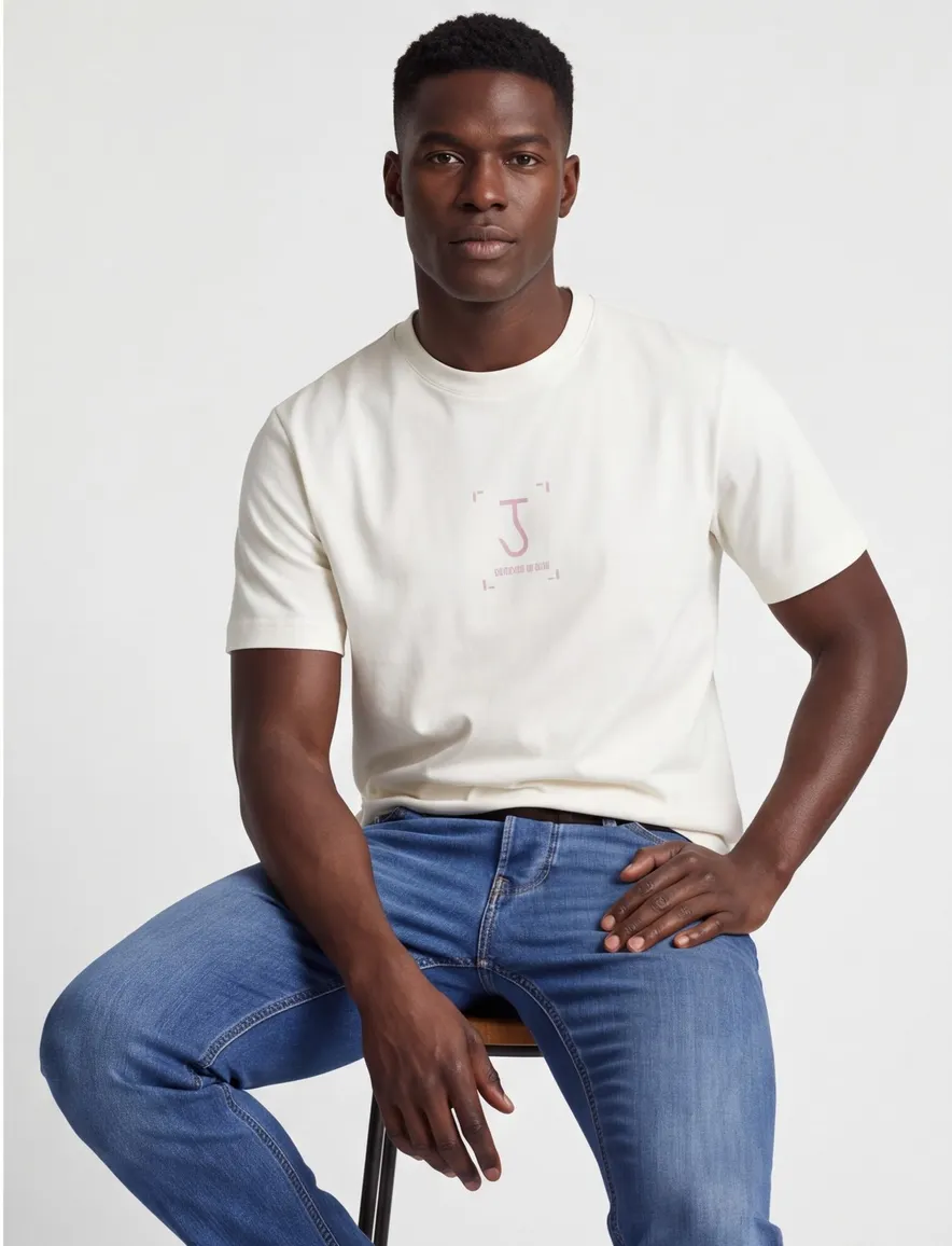 Butcher of Blue T-shirt Manifest Oversized crème