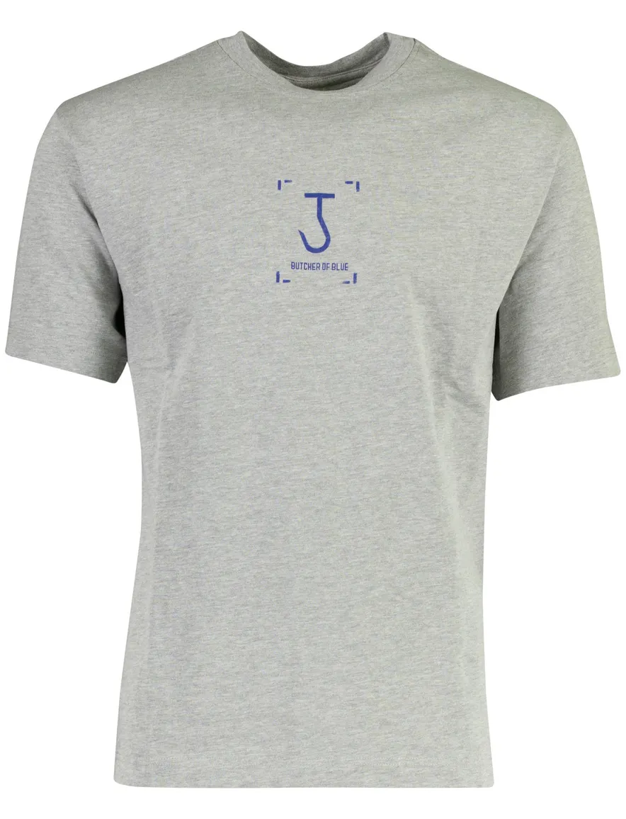 Butcher of Blue T-shirt ronde hals grijs Manifest Oversized