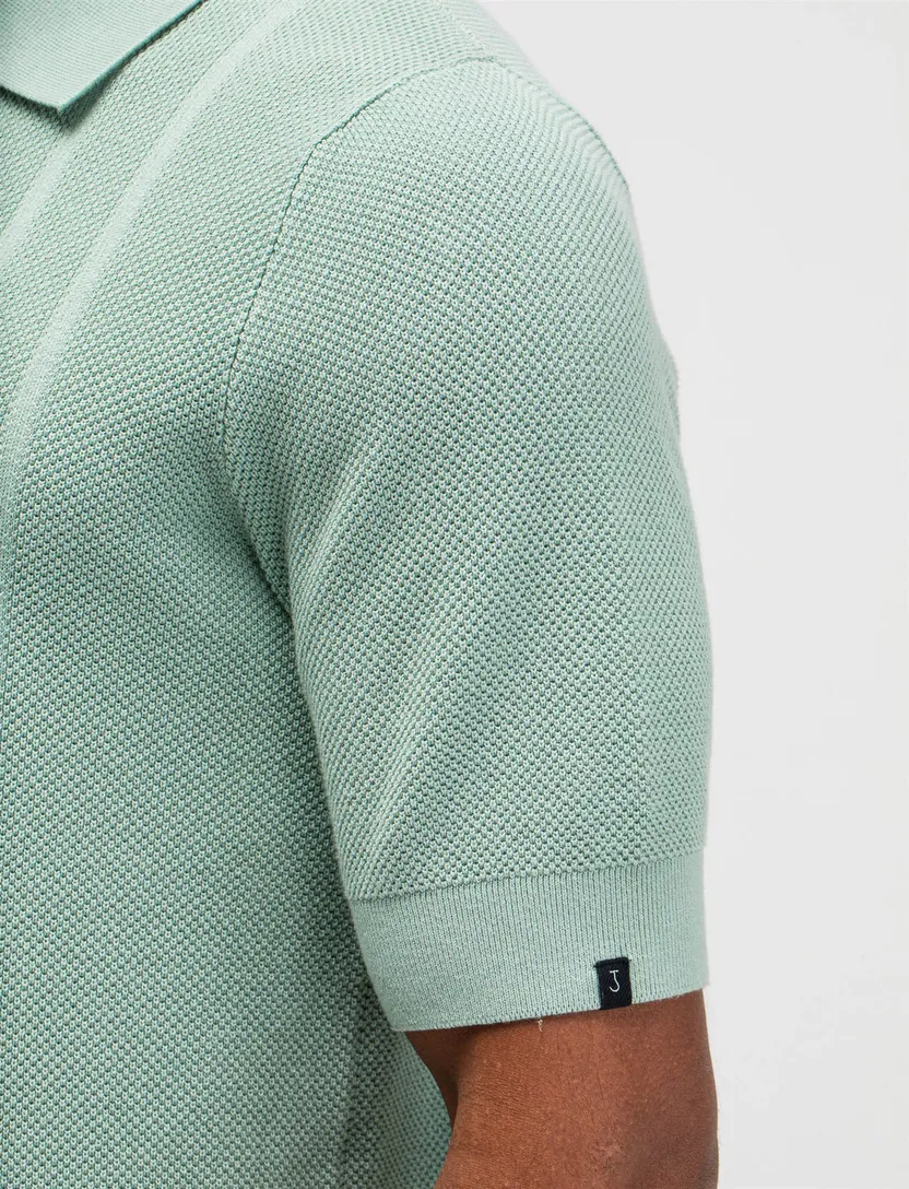 Groen poloshirt Butcher of Blue structuur