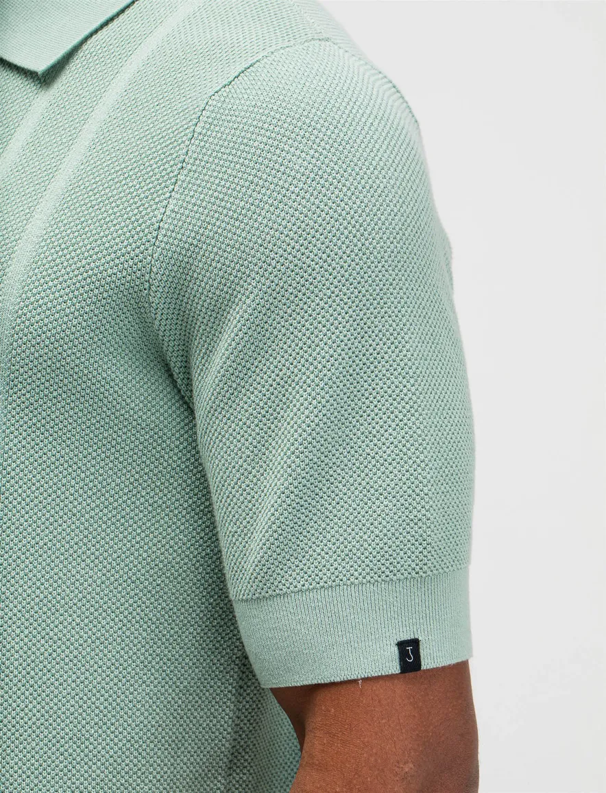 Poloshirt Butcher of Blue groen verticale streep