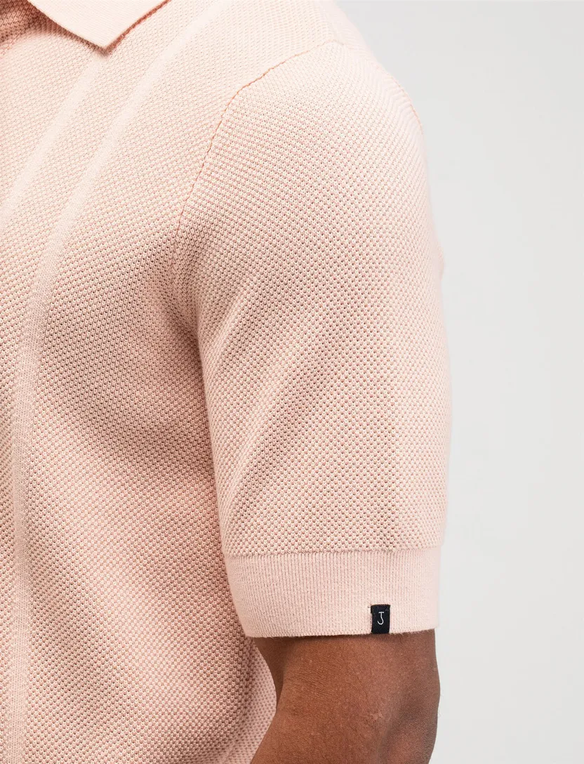 Roze poloshirt Butcher of Blue verticale streep
