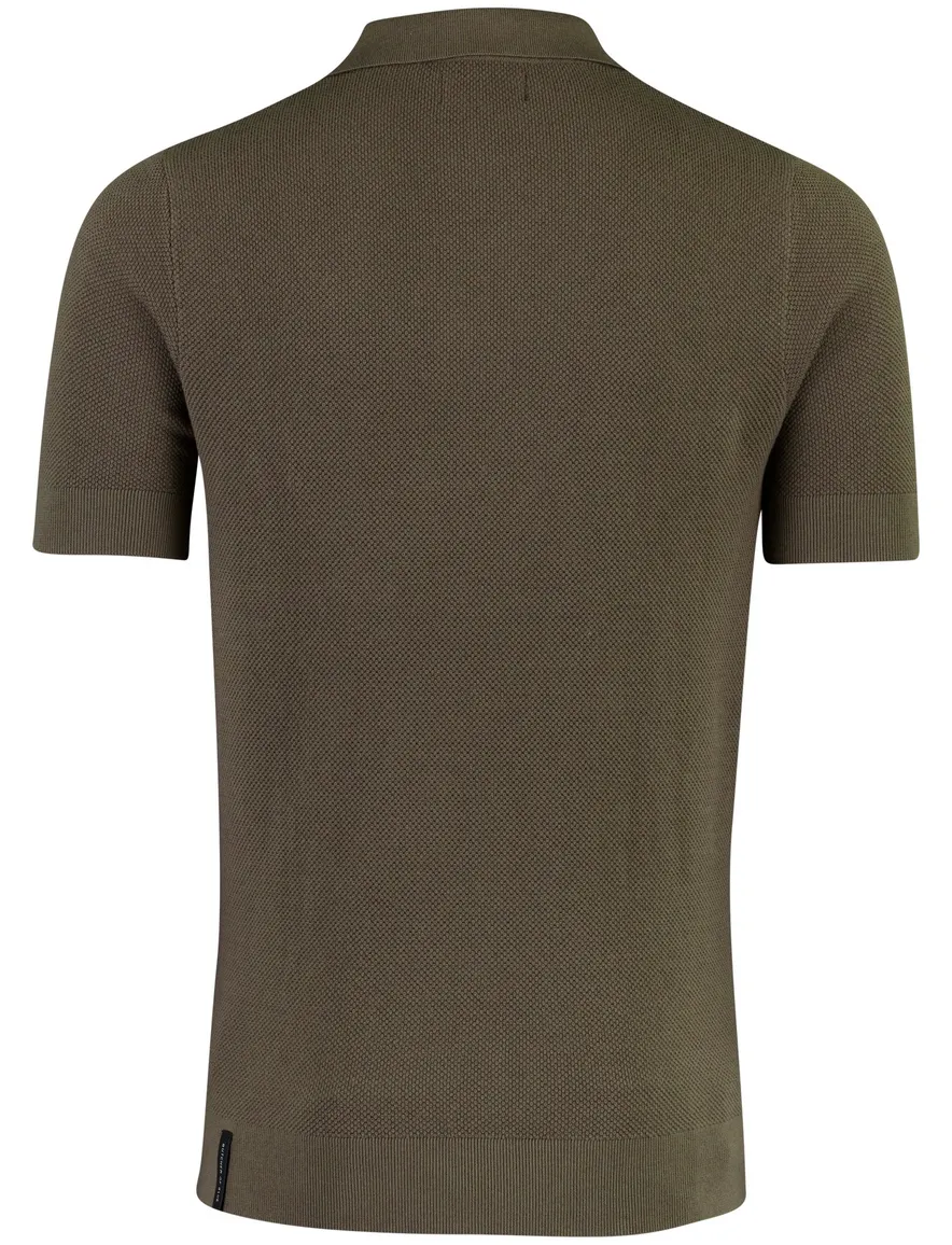 Poloshirt Butcher of Blue bruin verticale strepen
