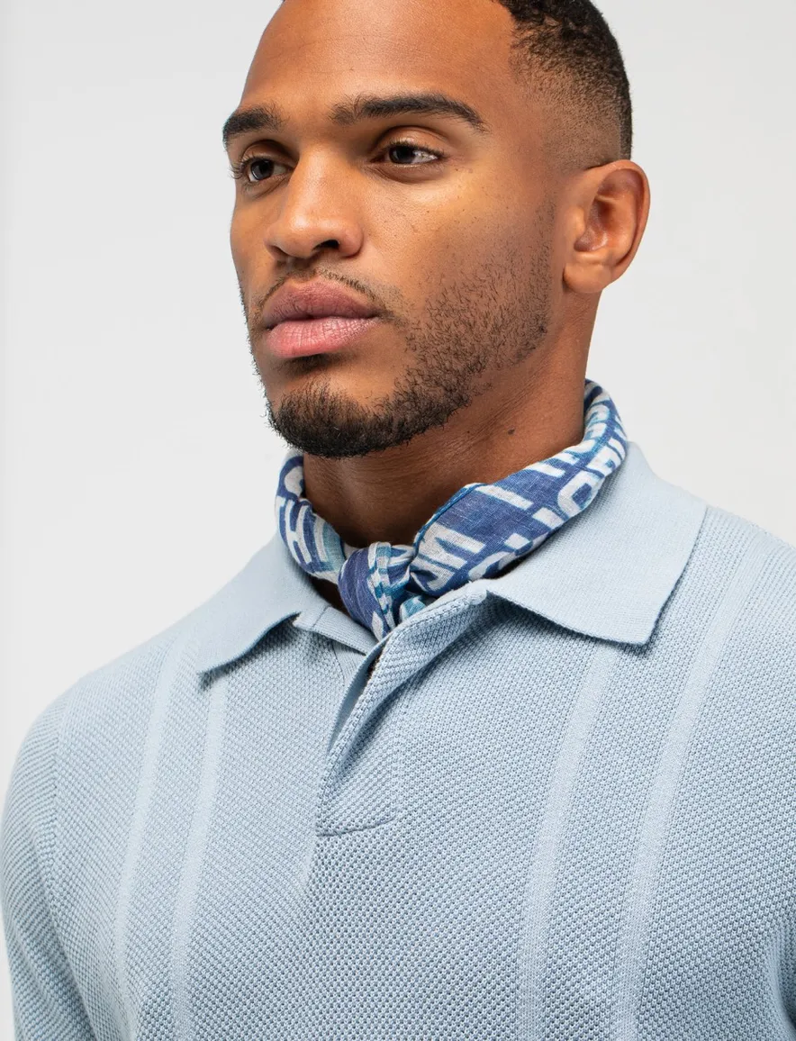 Butcher of Blue poloshirt lichtblauw korte mouw