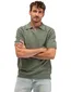 Butcher of Blue v-hals polo teddystof groen