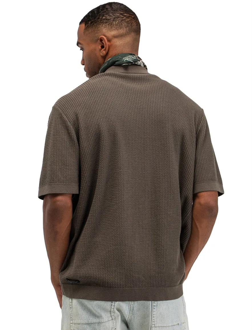 Butcher of Blue doorknoop poloshirt bruin
