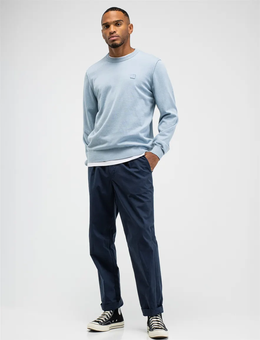 Butcher of Blue sweater lichtblauw 100% katoen