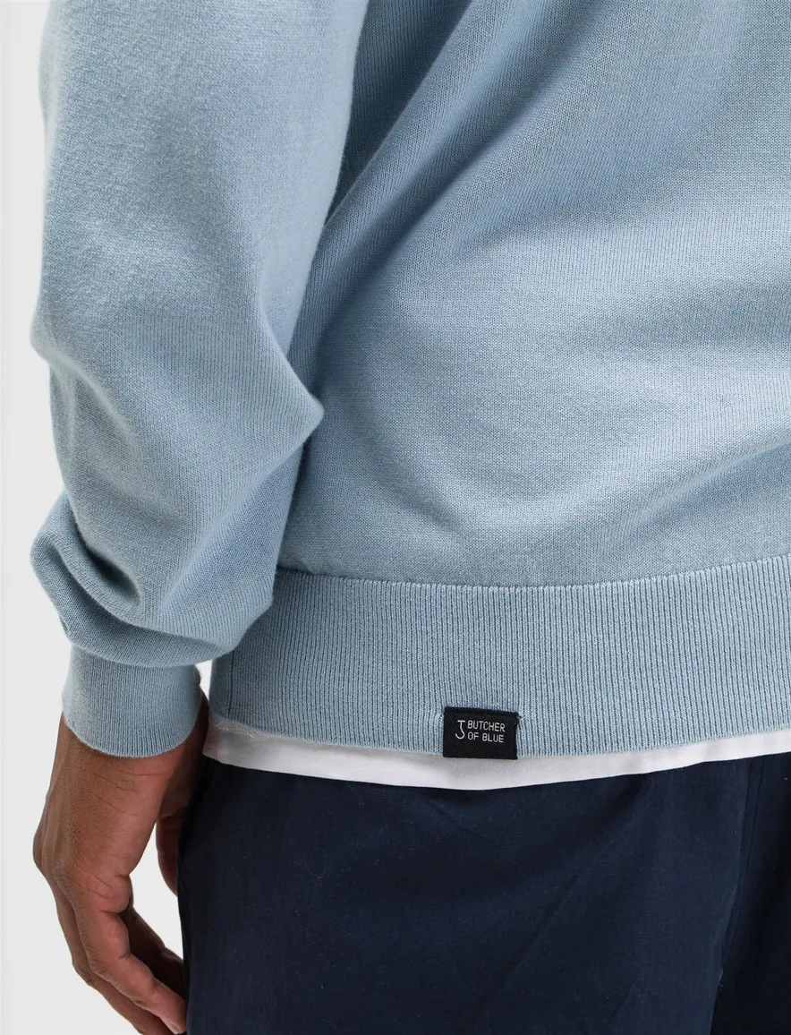 Butcher of Blue sweater lichtblauw 100% katoen