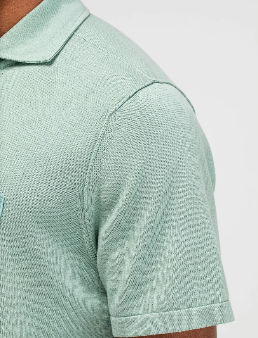 Butcher of Blue polo turquoise 3-knoops regular fit