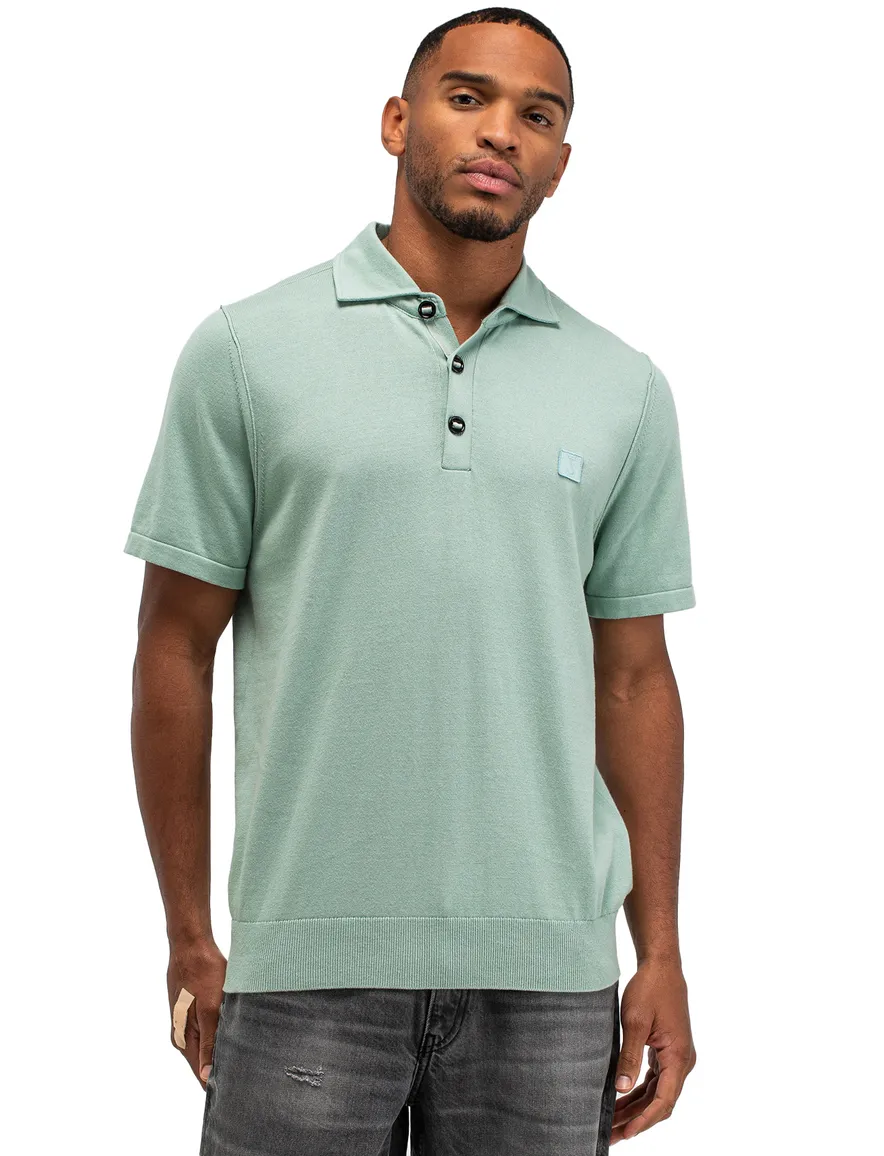 Butcher of Blue polo turquoise 3-knoops regular fit