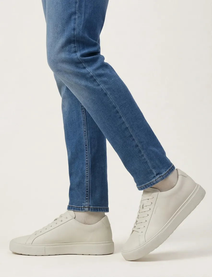 Blackstone sneaker creme leer