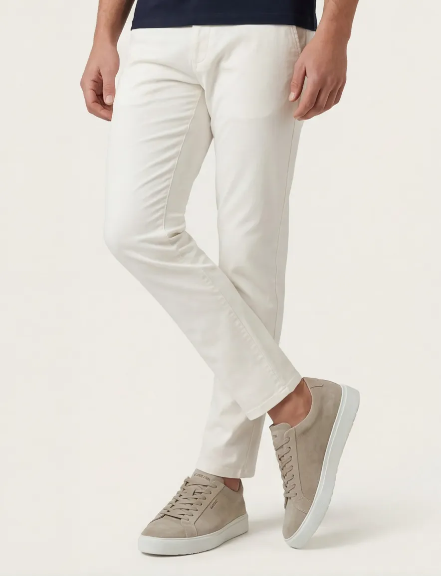Blackstone laag sneaker beige suede
