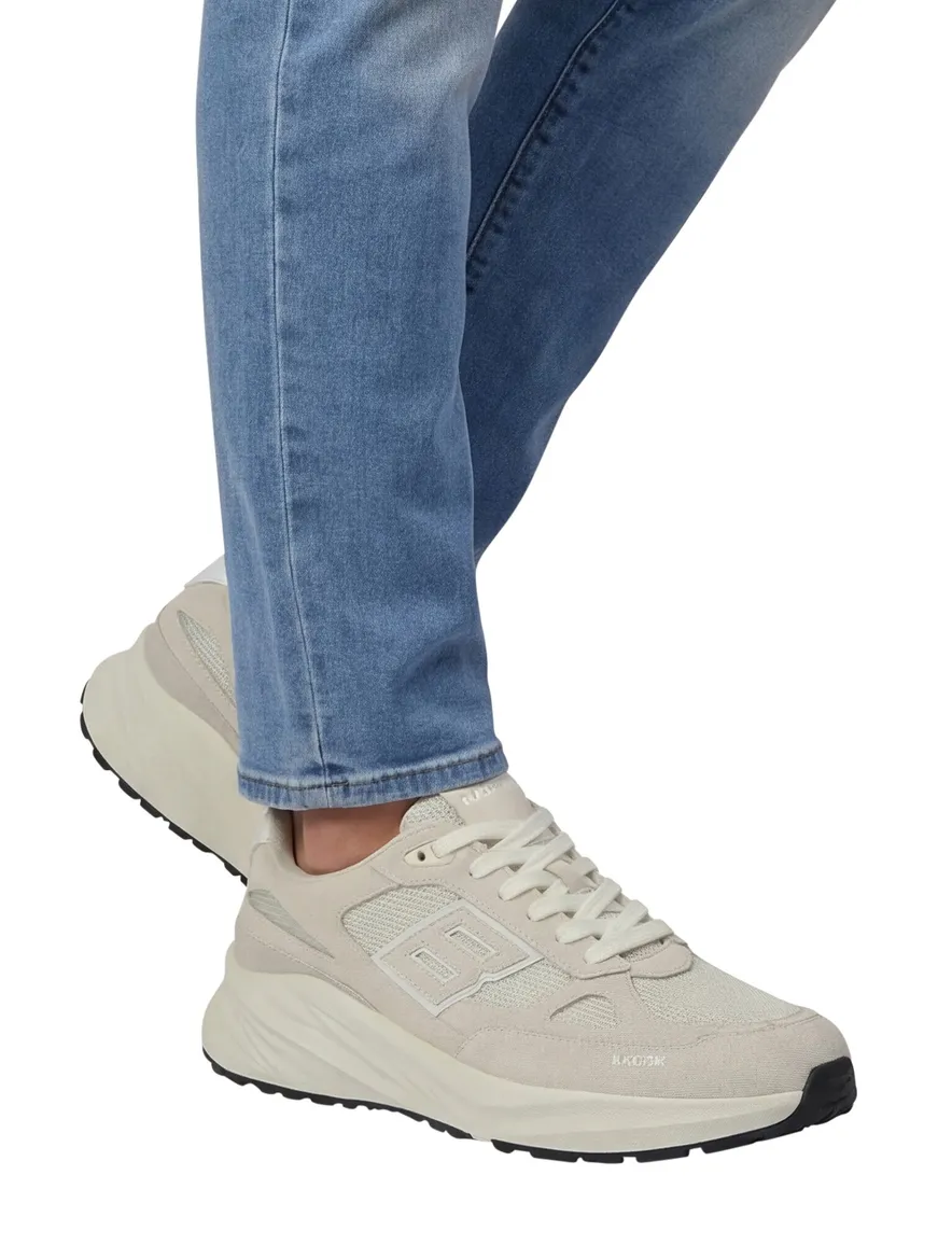 Blackstone sneaker lichtgrijs suede