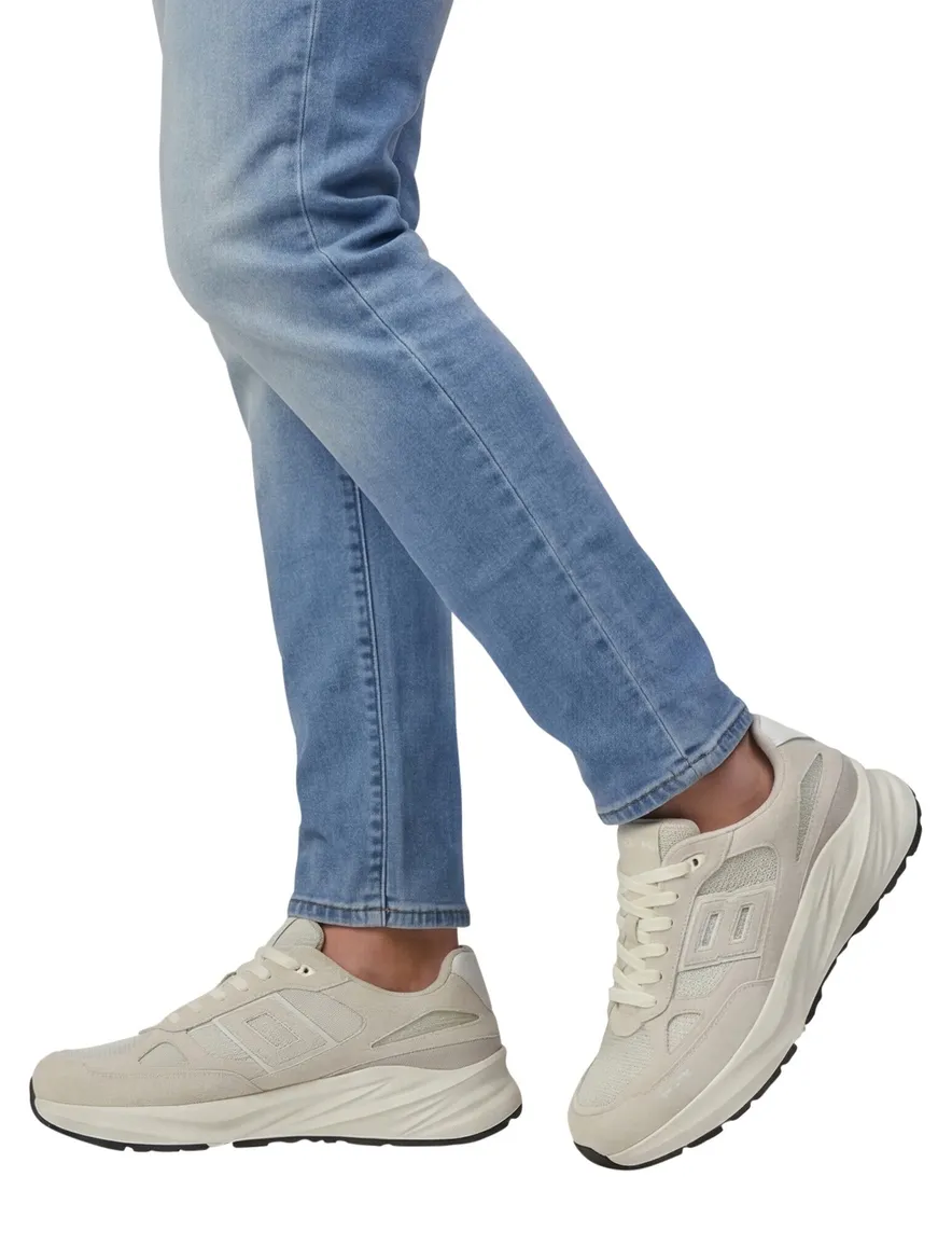 Blackstone sneakers lichtgrijs suede