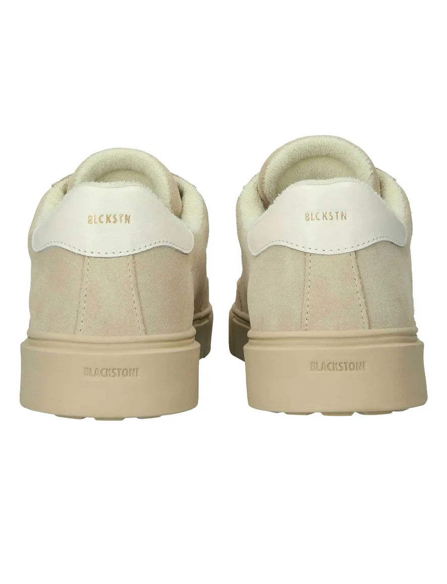 Blackstone sneakers beige suede laag