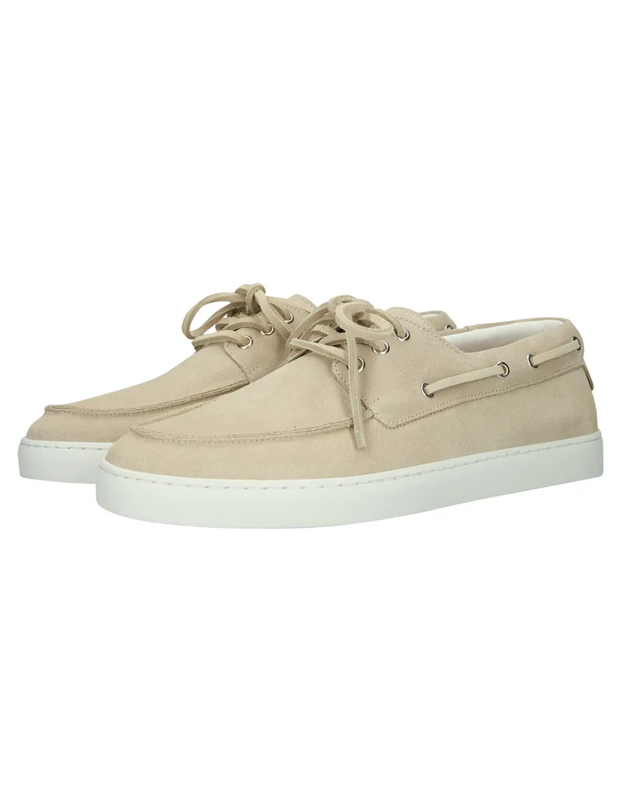 Blackstone Sneakers laag beige suede