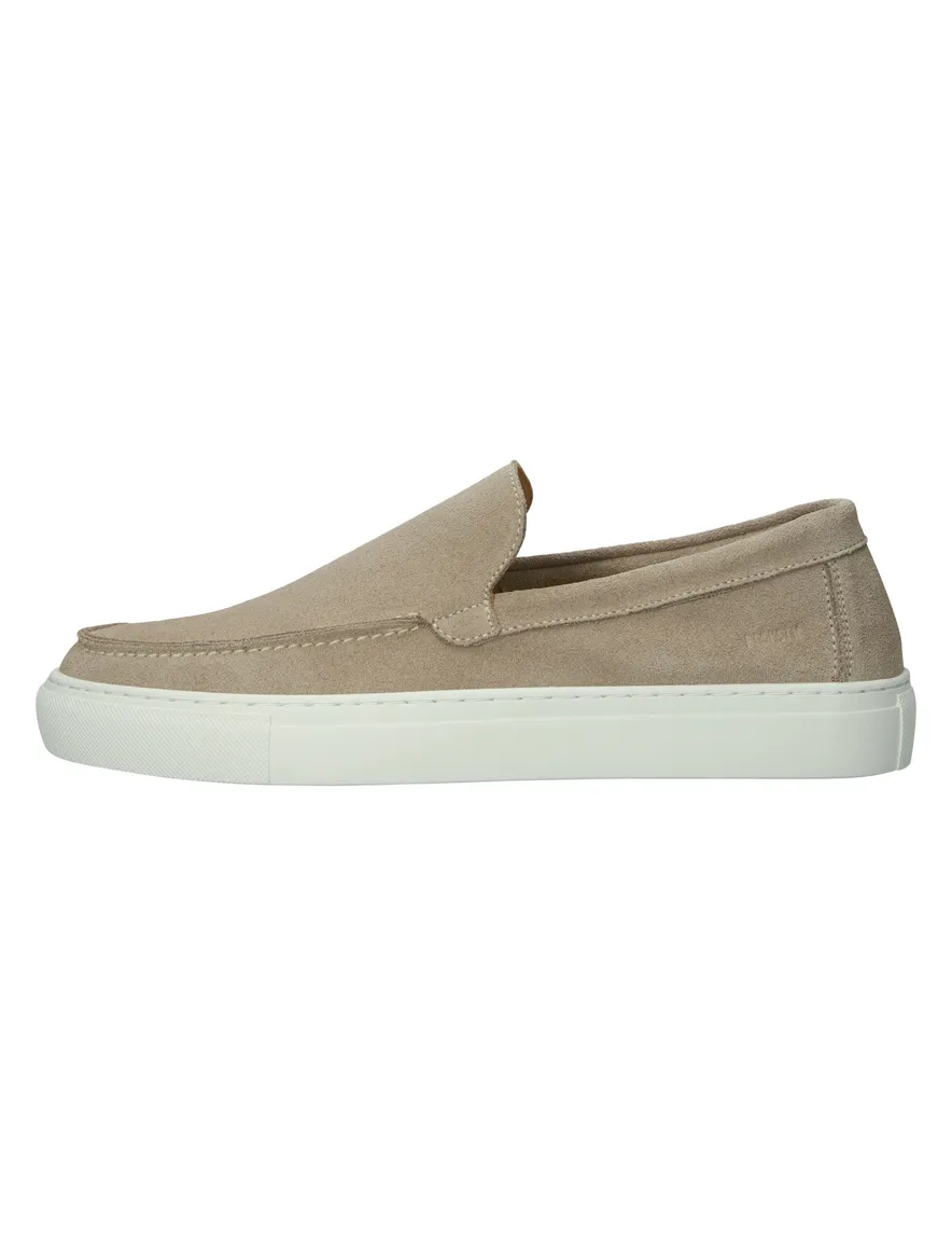 Blackstone suede beige instapper