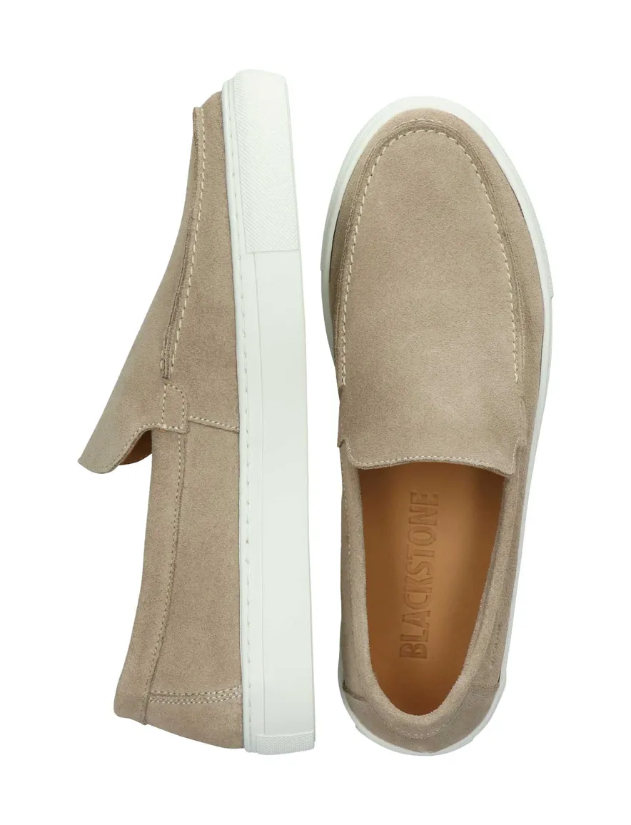 Blackstone suede beige instapper