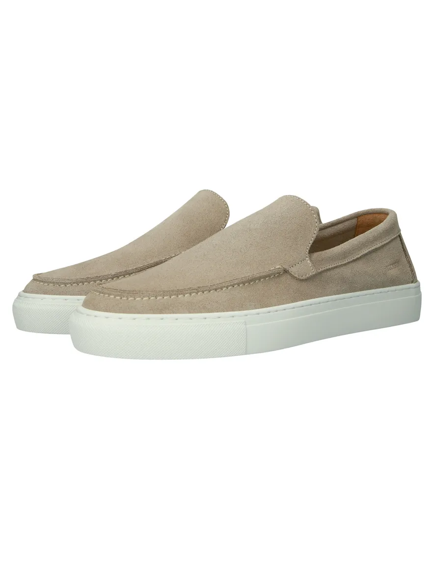 Blackstone suede beige instapper