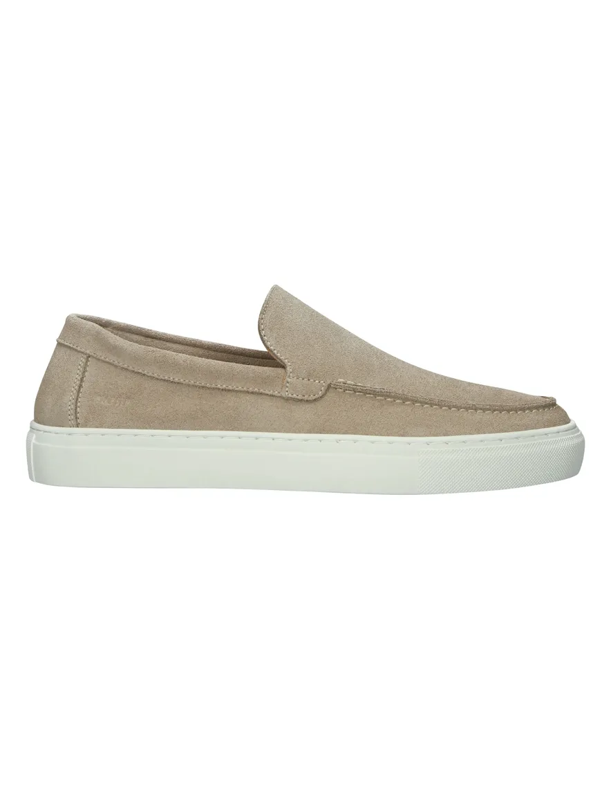Blackstone suede beige instapper
