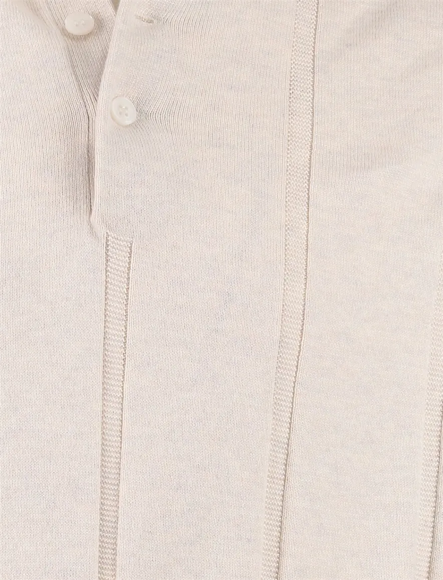 Polo crème Barbour normale fit 3 knoopjes met boord