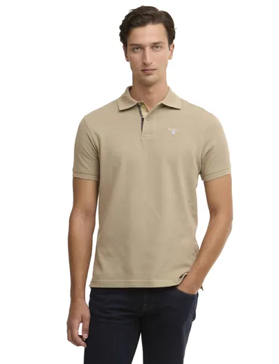Barbour Barbour Regular Fit polo 2 knoops khaki