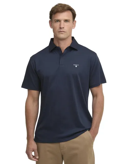 Barbour Barbour Regular Fit polo 3 knoops donkerblauw