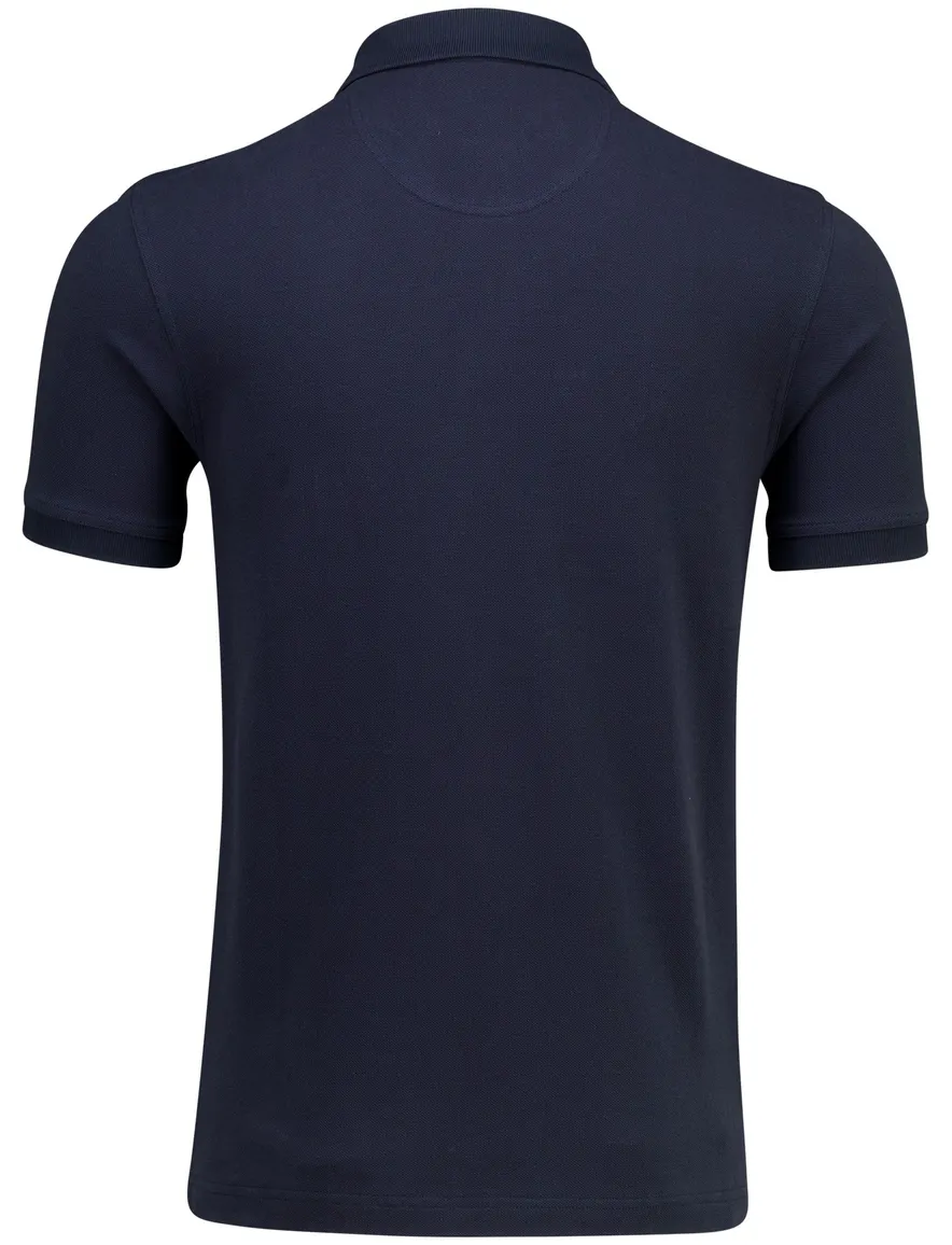 Barbour Tailored Fit polo 2 knoops donkerblauw