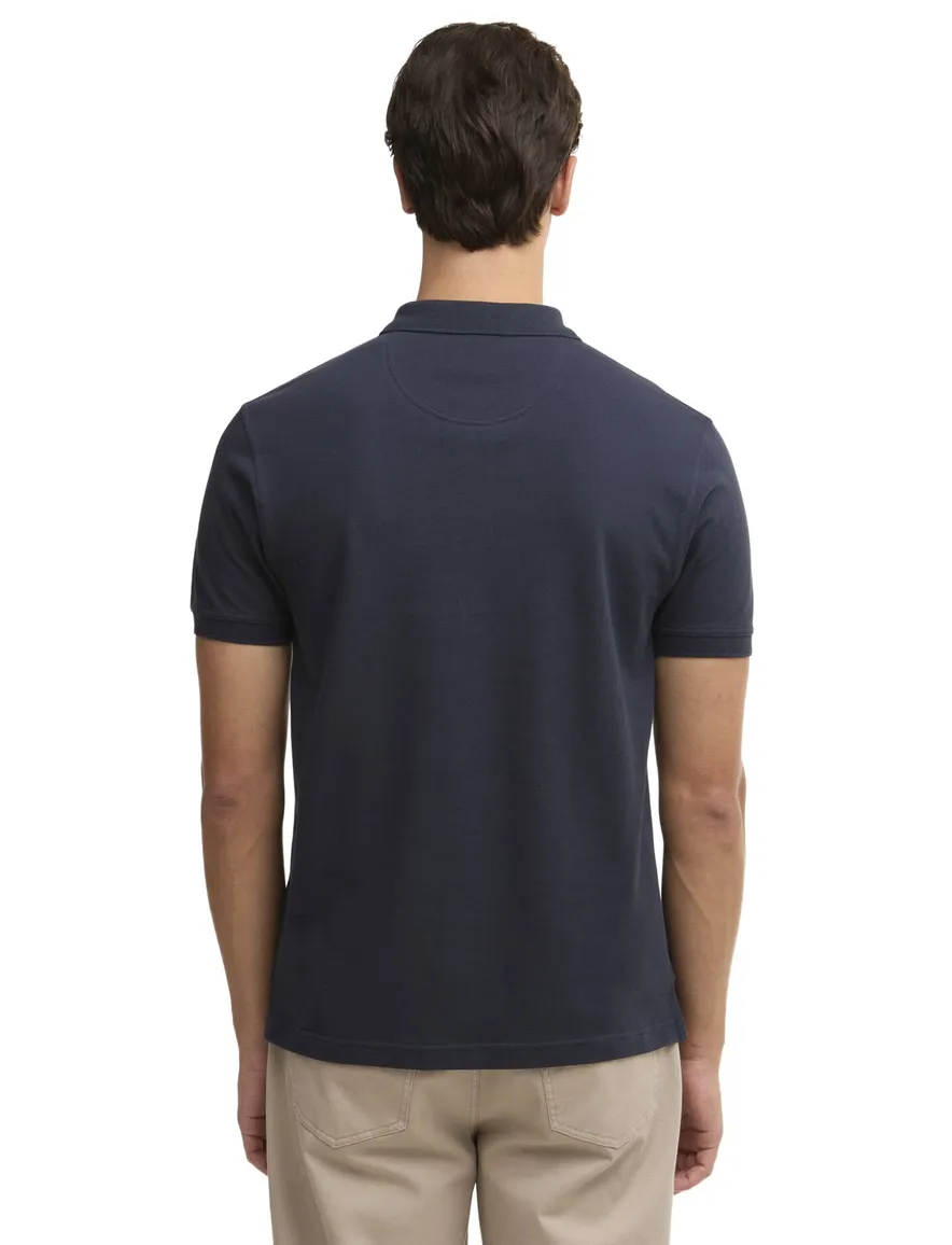 Barbour Tailored Fit polo 2 knoops donkerblauw