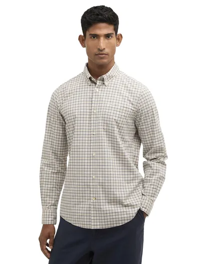Barbour Barbour Tailored Fit overhemd beige geruit