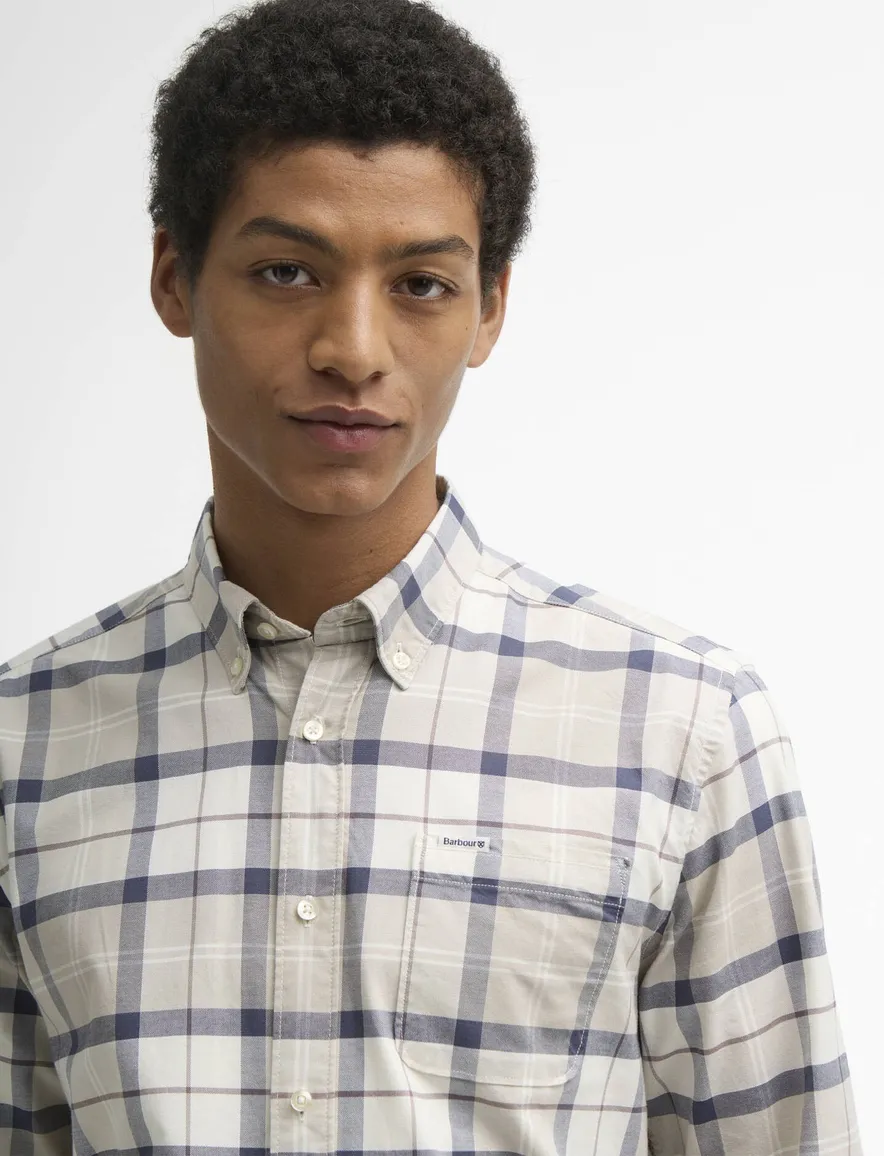 Barbour Tailored Fit overhemd blauw geruit