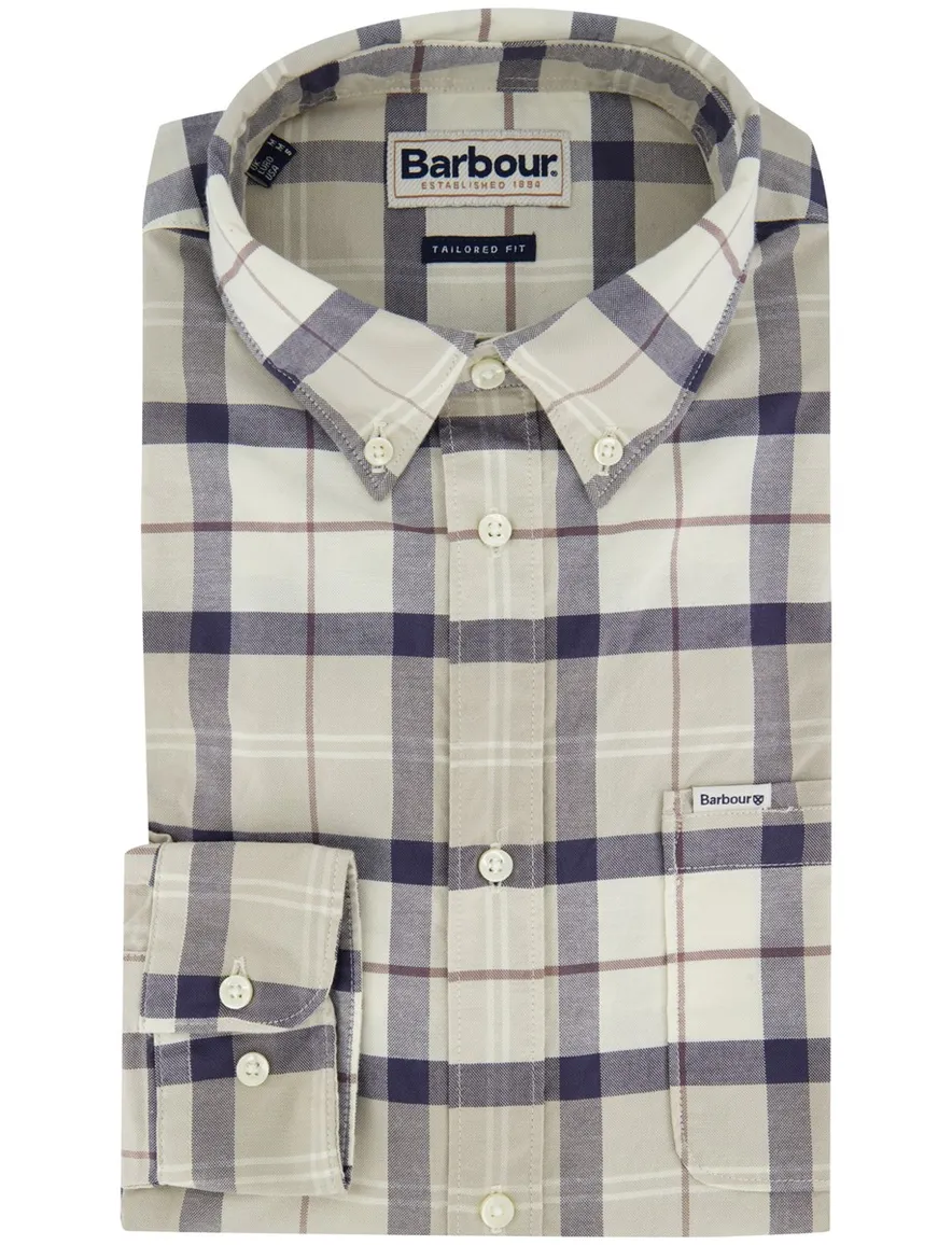 Barbour Tailored Fit overhemd blauw geruit