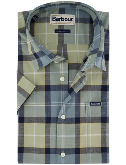 Barbour Barbour overhemd Regular Fit groen met borstzak