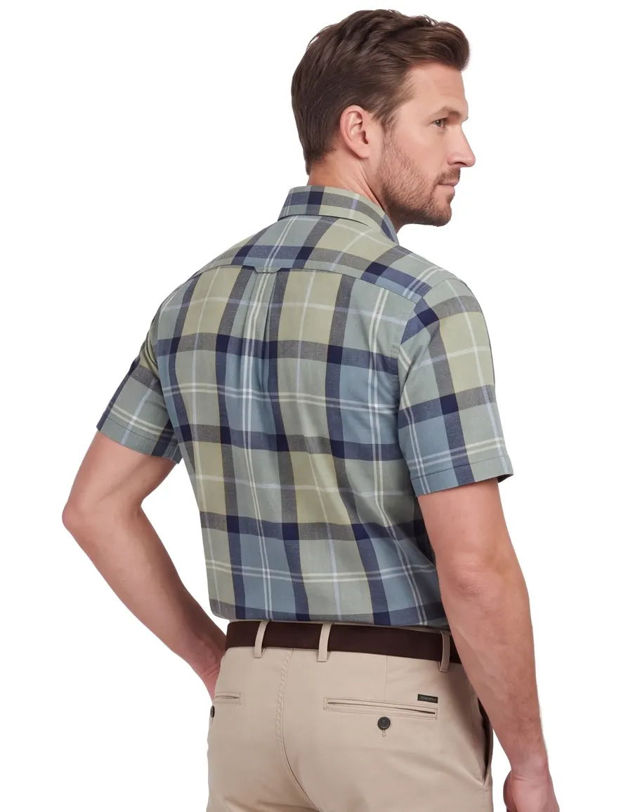 Barbour overhemd Regular Fit groen met borstzak