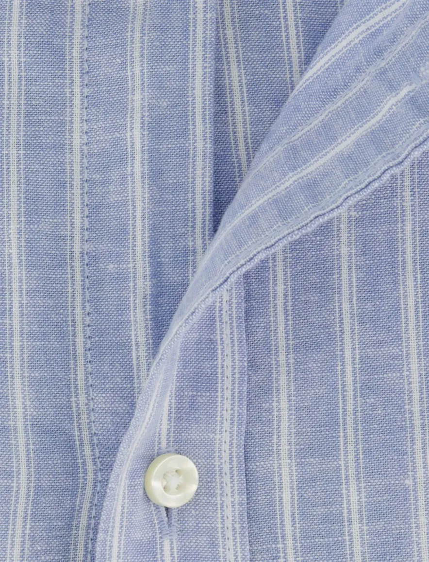 Barbour overhemd Tailored Fit blauw gestreept