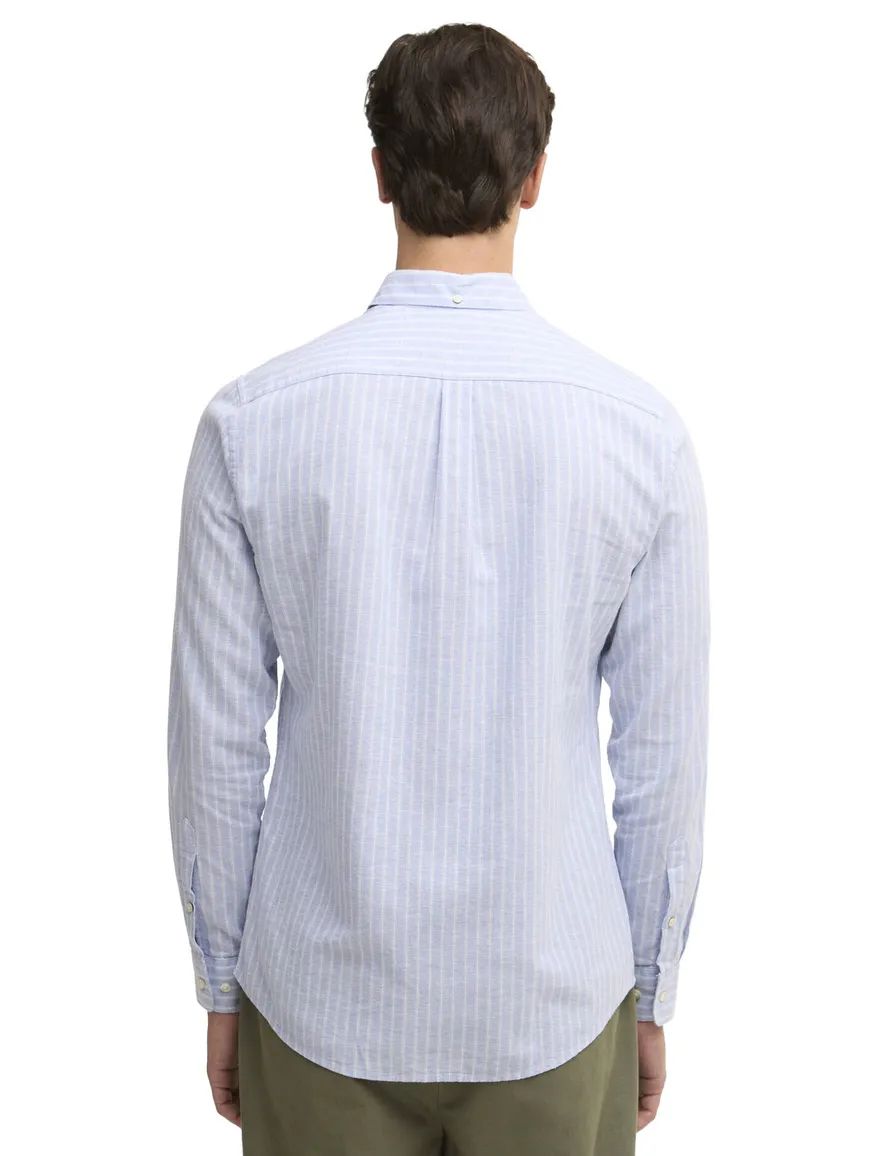 Barbour overhemd Tailored Fit blauw gestreept