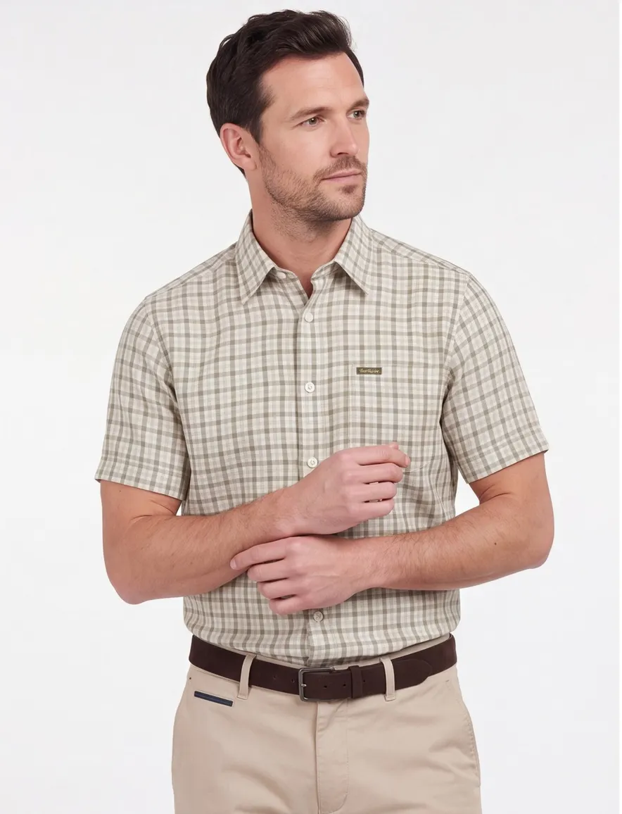 Barbour Relaxed Fit overhemd groen geruit