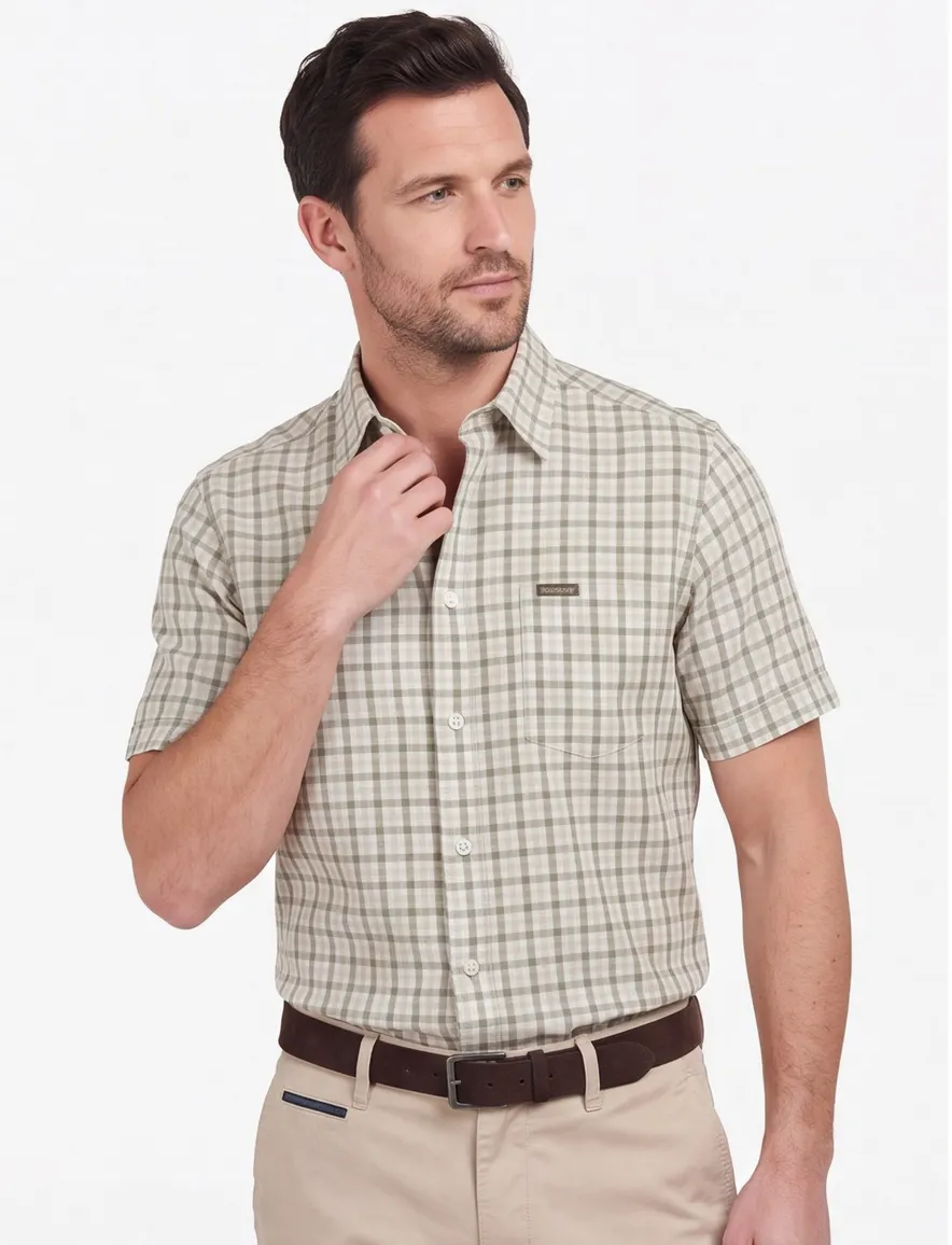 Barbour Relaxed Fit overhemd groen geruit