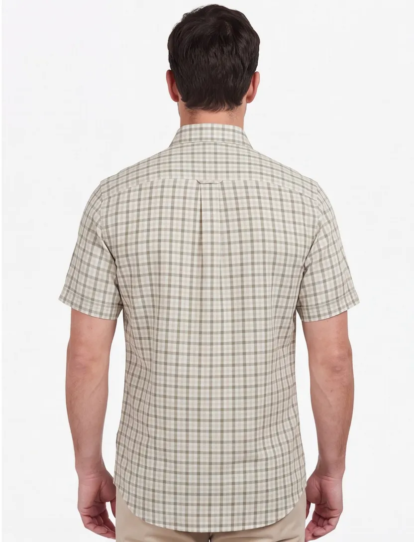 Groen Barbour overhemd Relaxed Fit met borstzak